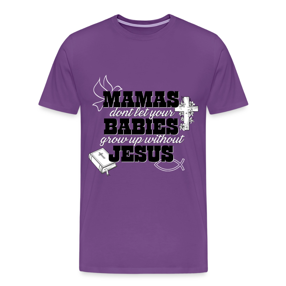 Don't grow up without Jesus Premium Adult T-Shirt - purple