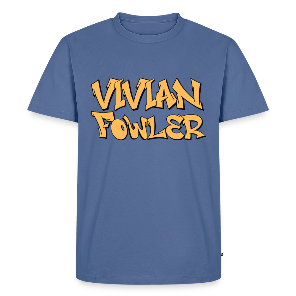 Vivian Fowler Graffiti Premium Adult T-Shirt - stone blue 