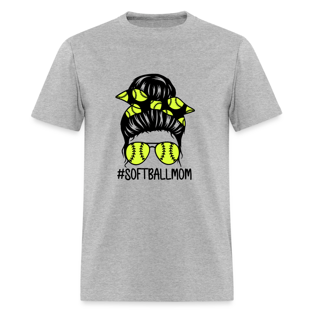 Softball Mom Bun Classic T-Shirt - heather gray