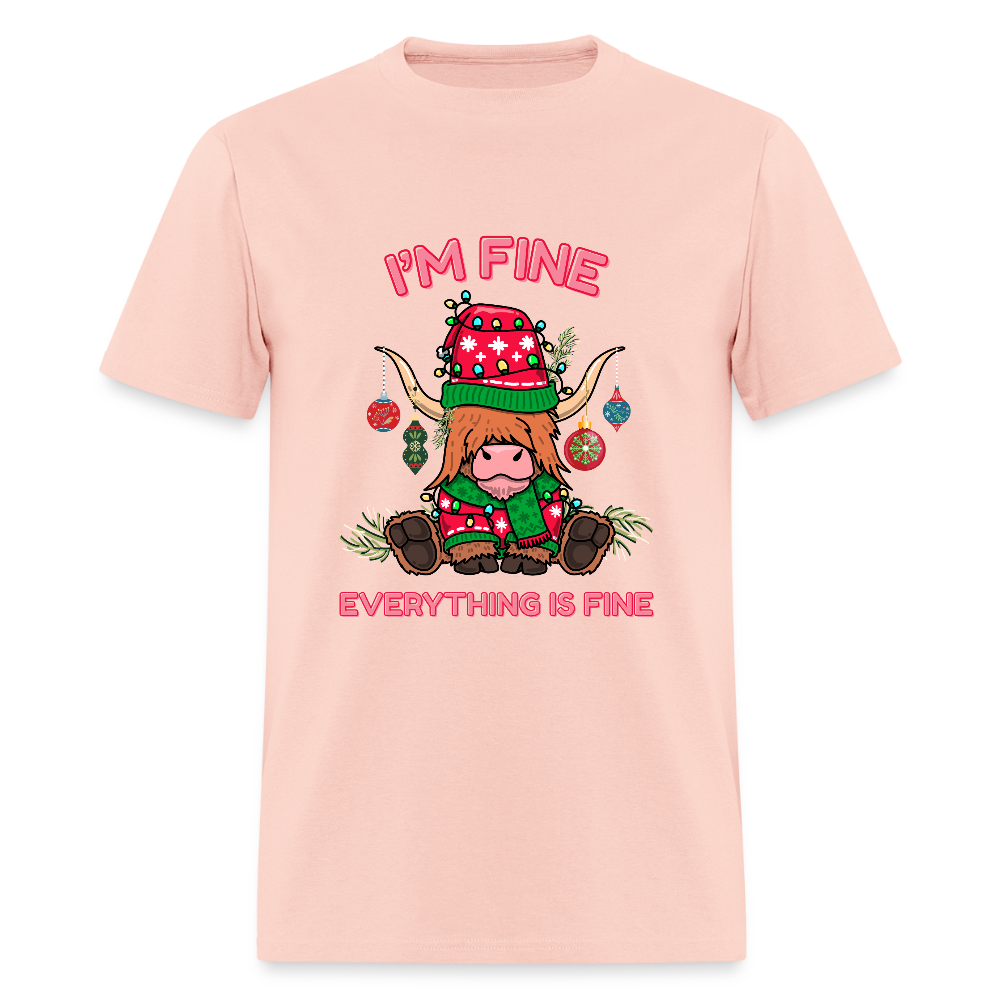 Everything is Fine T-Shirt | GILDAN 5000 - blush pink 