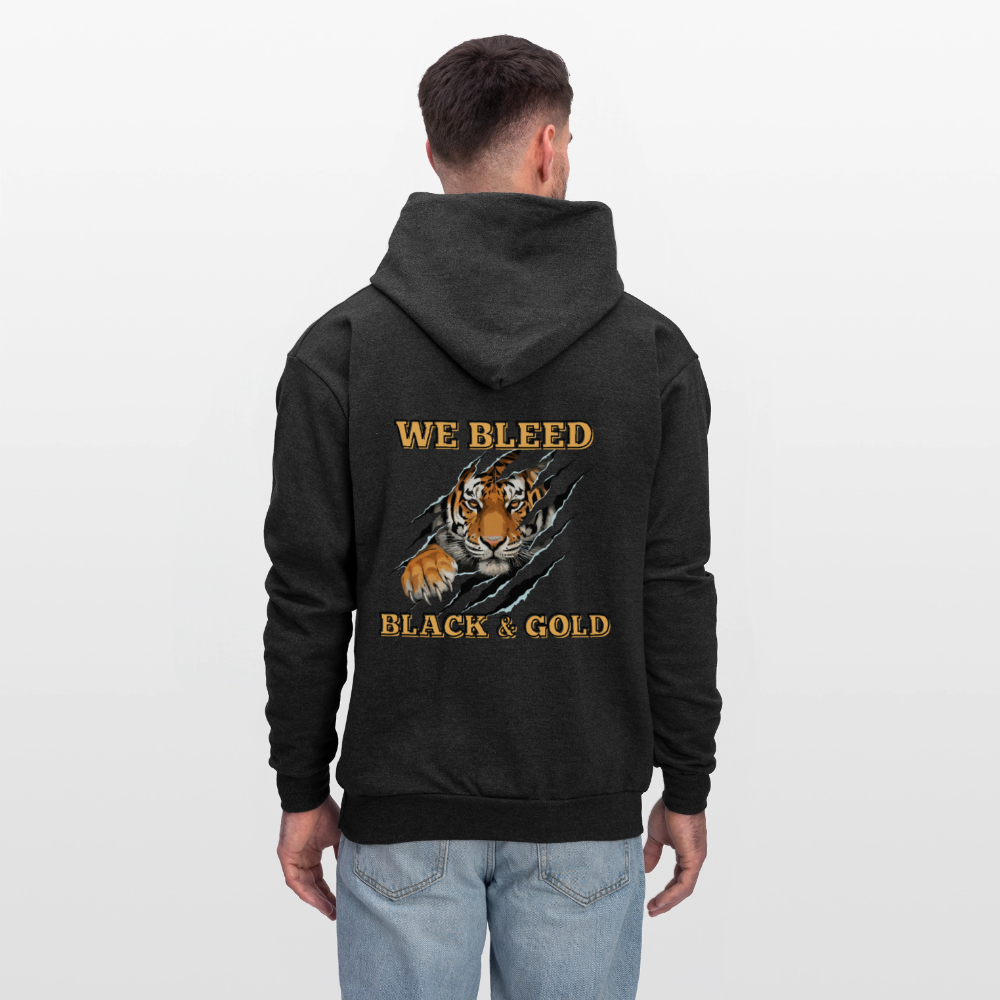 MP Tigers Bleed Black & Gold Men's Hoodie - charcoal grey