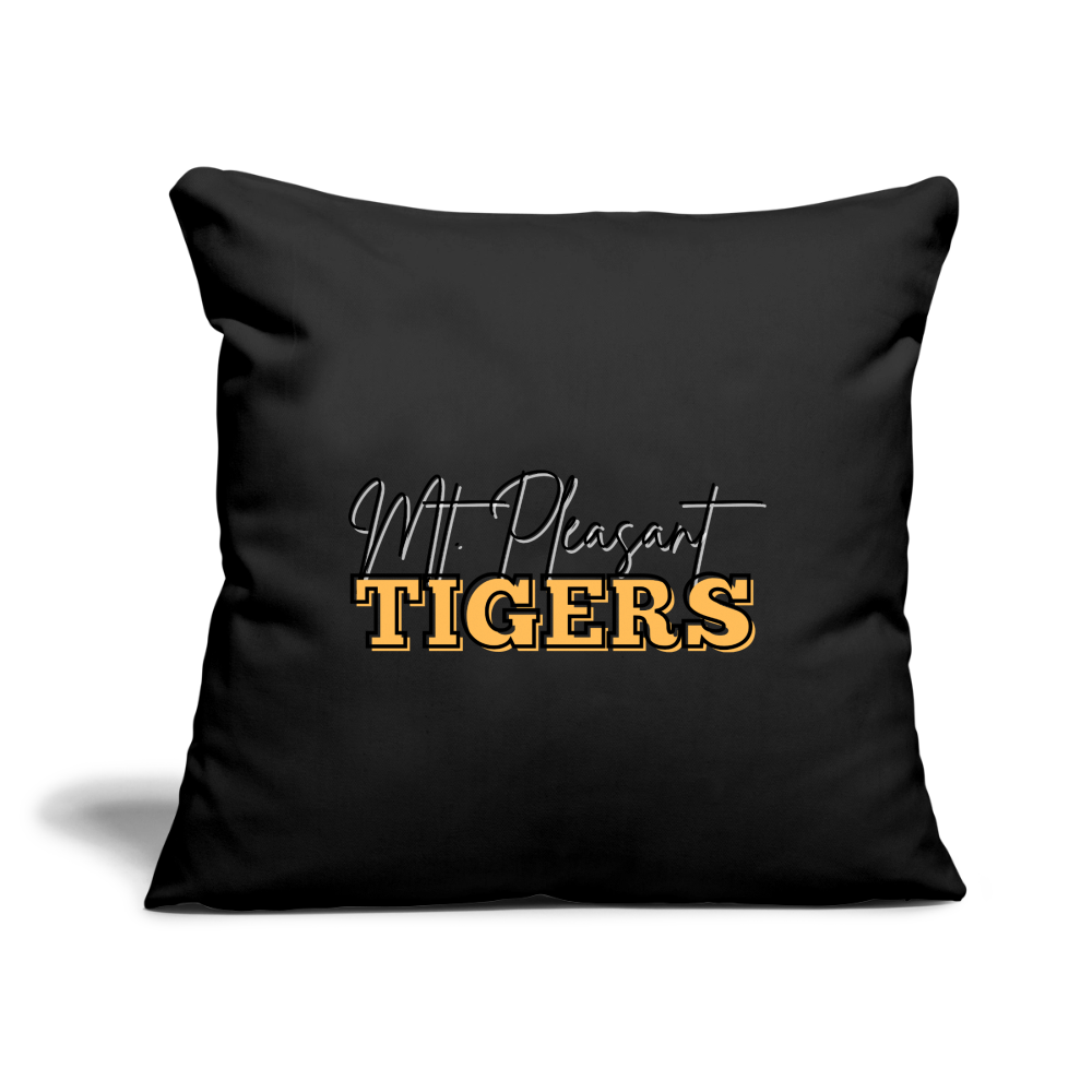 MP Tigers Bleed Black & Gold Throw Pillow Cover 18” x 18” - black