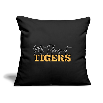 MP Tigers Bleed Black & Gold Throw Pillow Cover 18” x 18” - black
