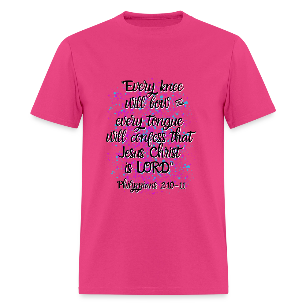 Every Knee and Every Tongue T-Shirt | GILDAN 5000 - fuchsia