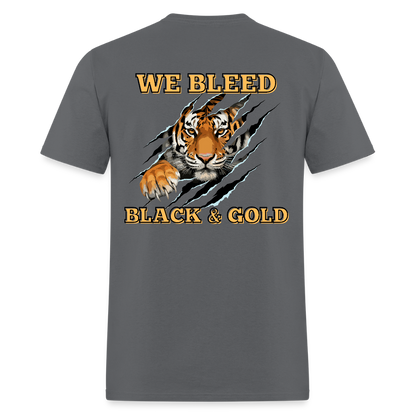 MP Tigers Bleed Black & Gold T-Shirt | GILDAN 5000 - charcoal