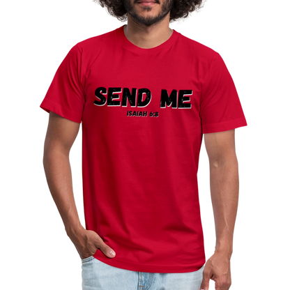 Send Me Unisex Jersey T-Shirt by Bella + Canvas - red