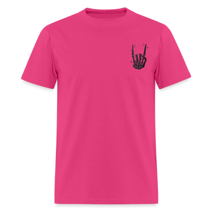 Chill the Fourth Out on Back T-Shirt | GILDAN 5000 - fuchsia