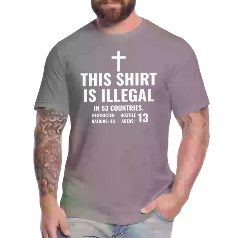 Illegal Shirt Jersey T-Shirt by Bella + Canvas - slate