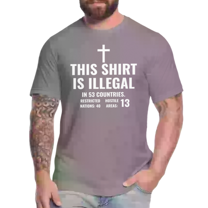 Illegal Shirt Jersey T-Shirt by Bella + Canvas - slate