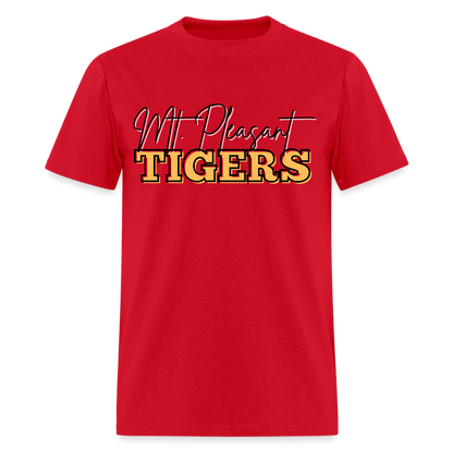MP Tigers Bleed Black & Gold T-Shirt | GILDAN 5000 - red