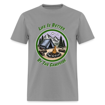 By the Campfire T-Shirt | GILDAN 5000 - gravel 
