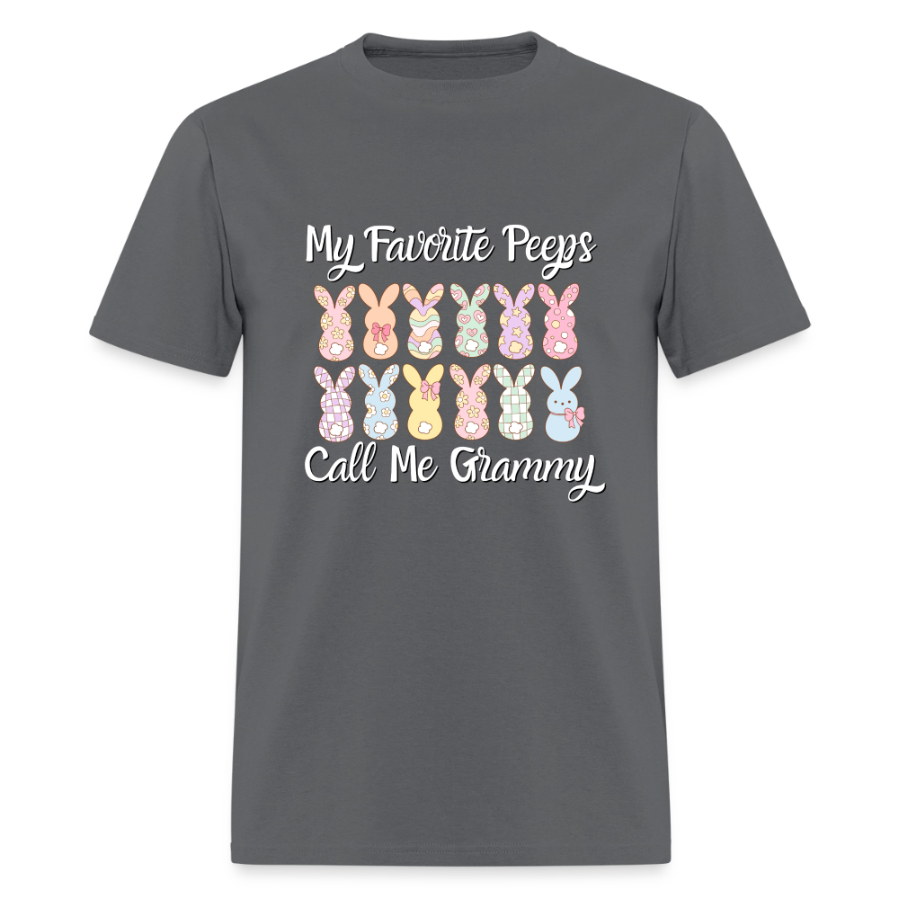 My Favorite Peeps Call Me Grammy 12 Peeps T-Shirt | GILDAN 5000 - charcoal