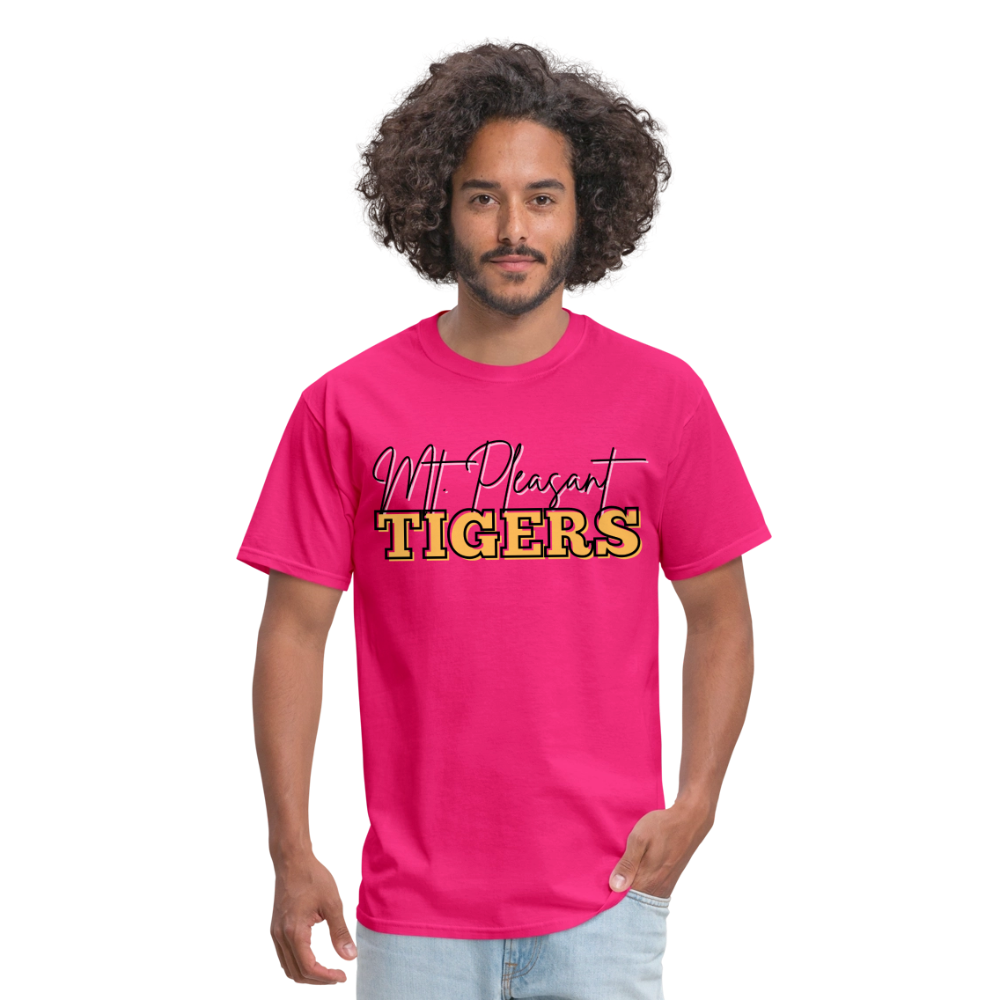 MP Tigers Bleed Black & Gold T-Shirt | GILDAN 5000 - fuchsia