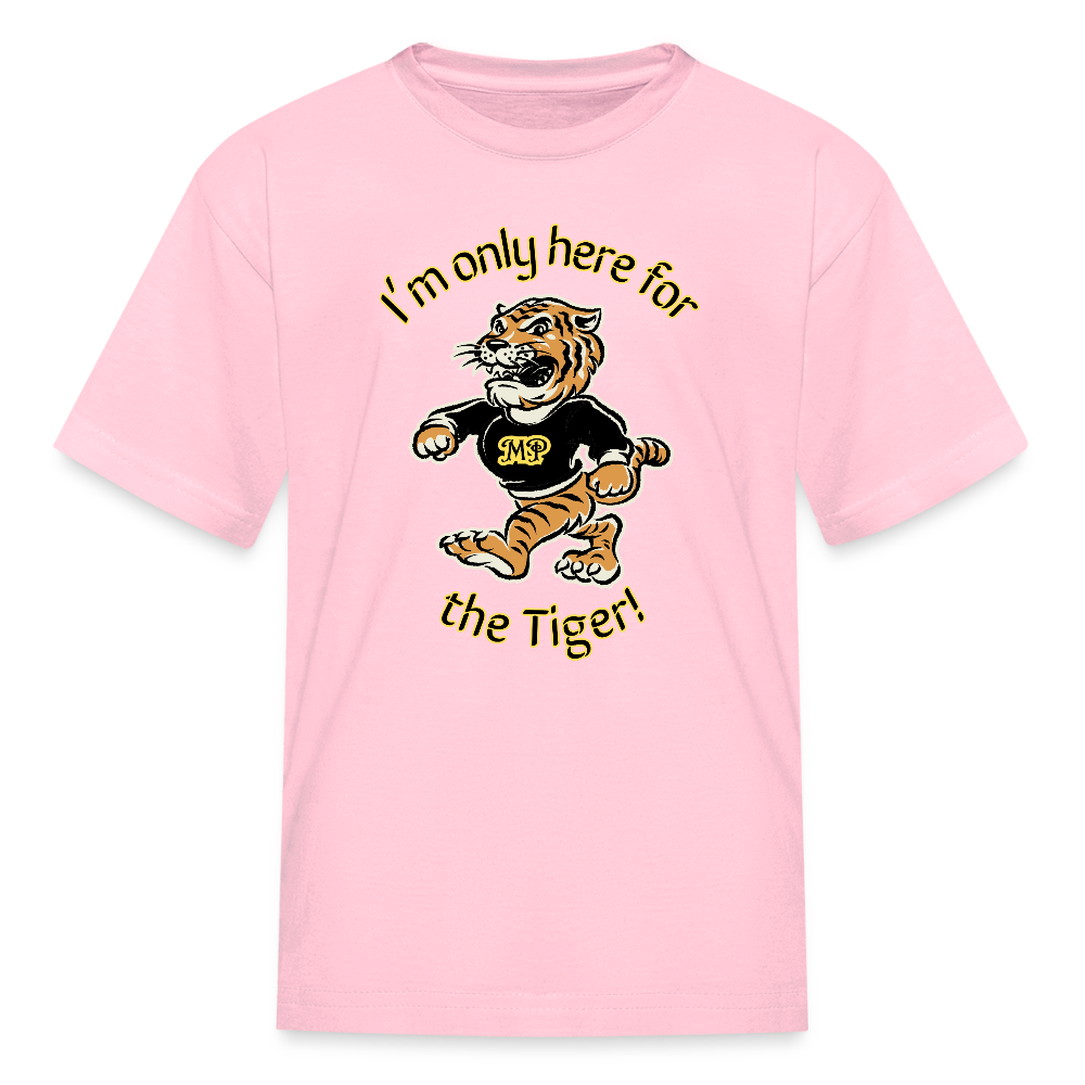 Only Here for the Tiger Kids' T-Shirt - pink