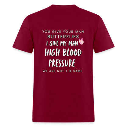 FWC Butterflies & High Blood Pressure Classic T-Shirt - burgundy