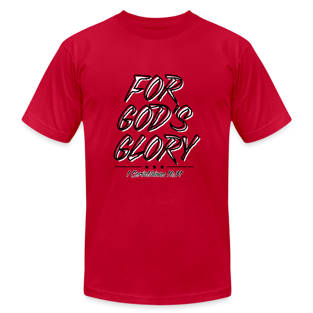 For God's Glory Unisex Jersey T-Shirt by Bella + Canvas - red