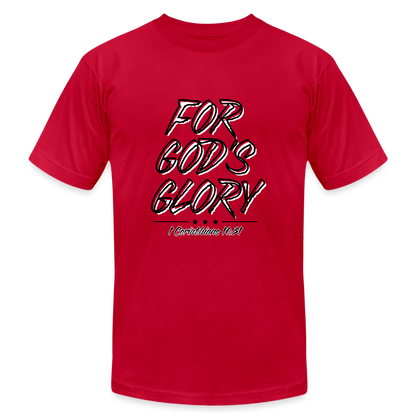 For God's Glory Unisex Jersey T-Shirt by Bella + Canvas - red