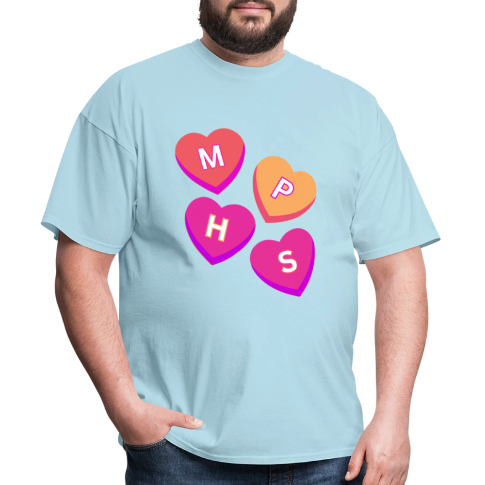 MPHS Convo Hearts Classic T-Shirt - powder blue