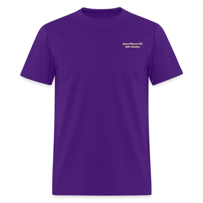 Customizable Peace Love Breakfast & Lunch T-Shirt | GILDAN 5000 - purple