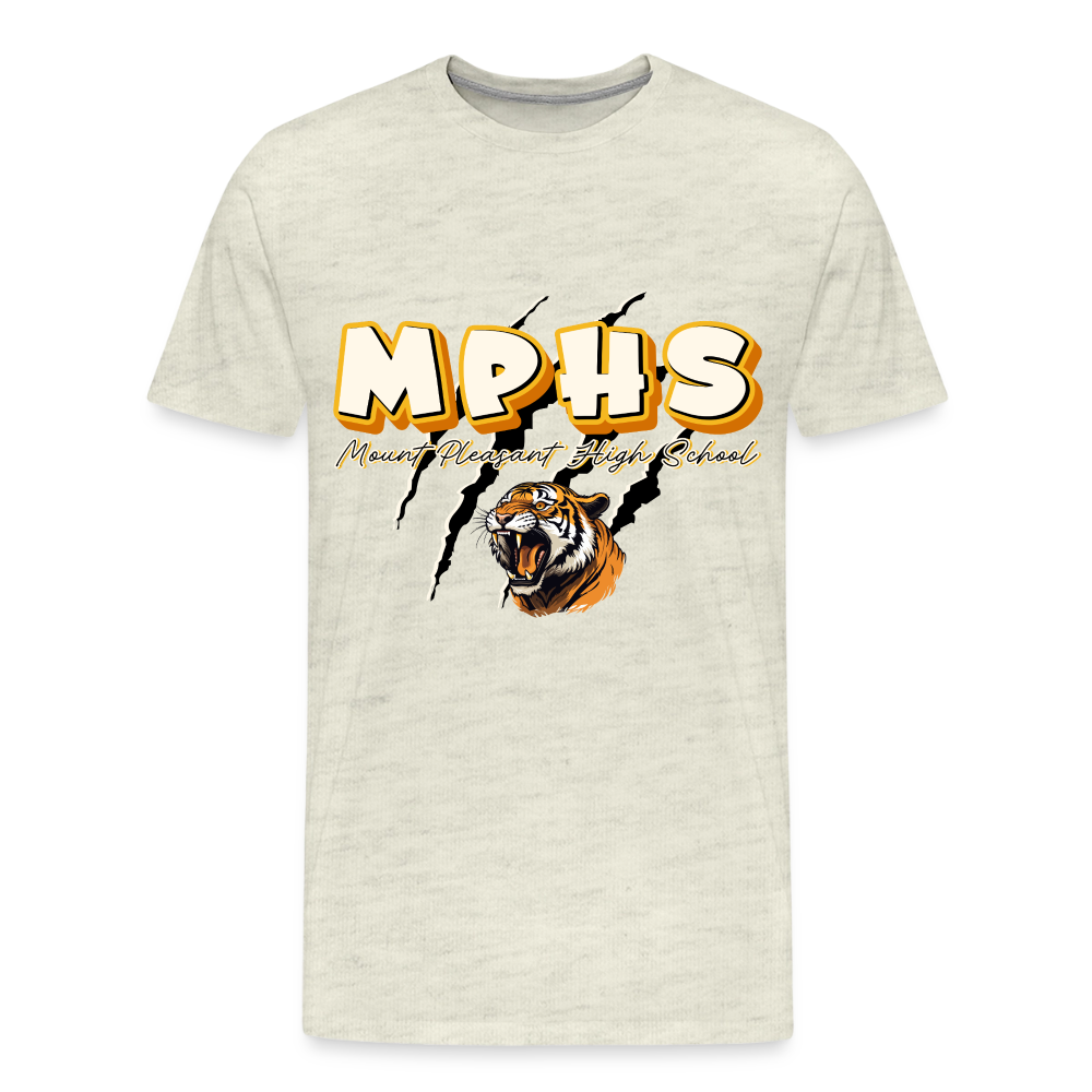 MPHS Tiger Premium Adult T-Shirt - heather oatmeal