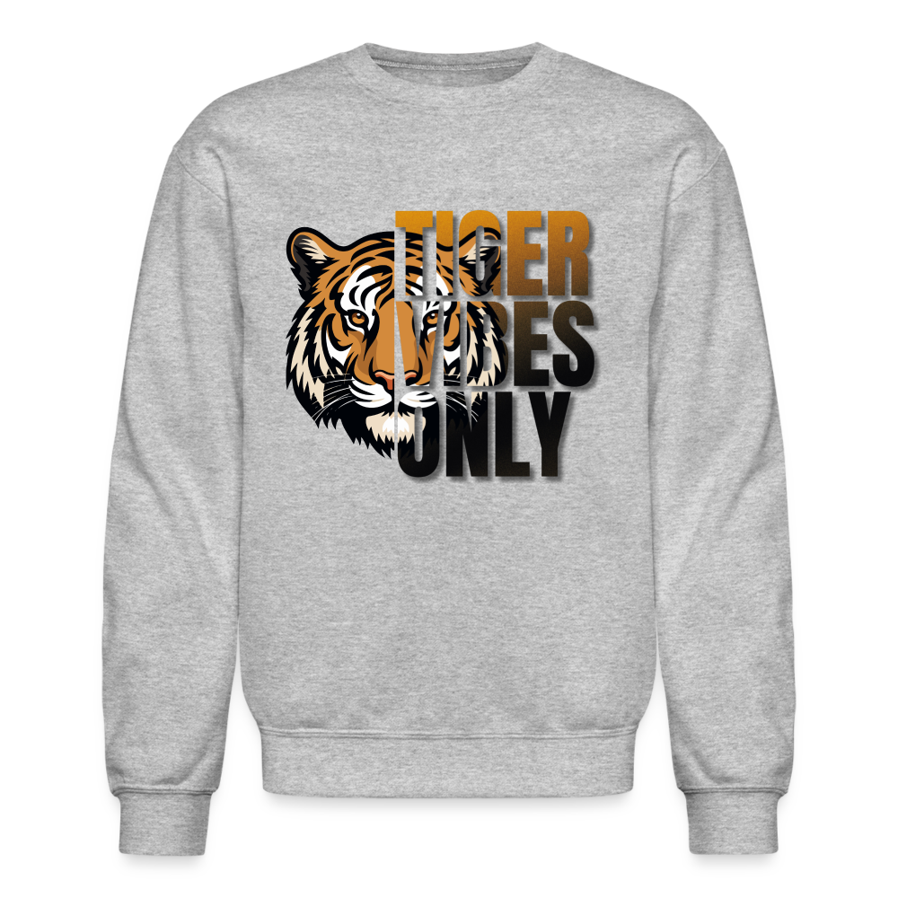 Tiger Vibes Only Crewneck Sweatshirt - heather gray