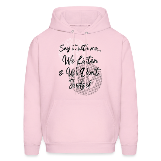 Don't Judge Hoodie - pale pink