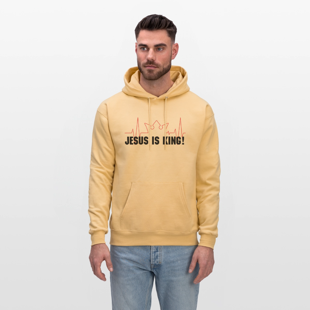 Jesus is King! Men's Hoodie - light gold 
