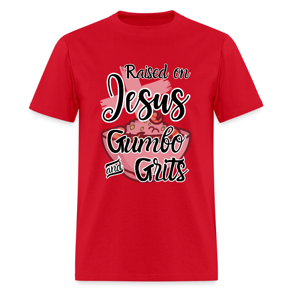 Jesus Gumbo and Grits T-Shirt | GILDAN 5000 - red