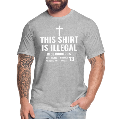 Illegal Shirt Jersey T-Shirt by Bella + Canvas - heather gray