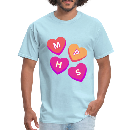 MPHS Convo Hearts Classic T-Shirt - powder blue
