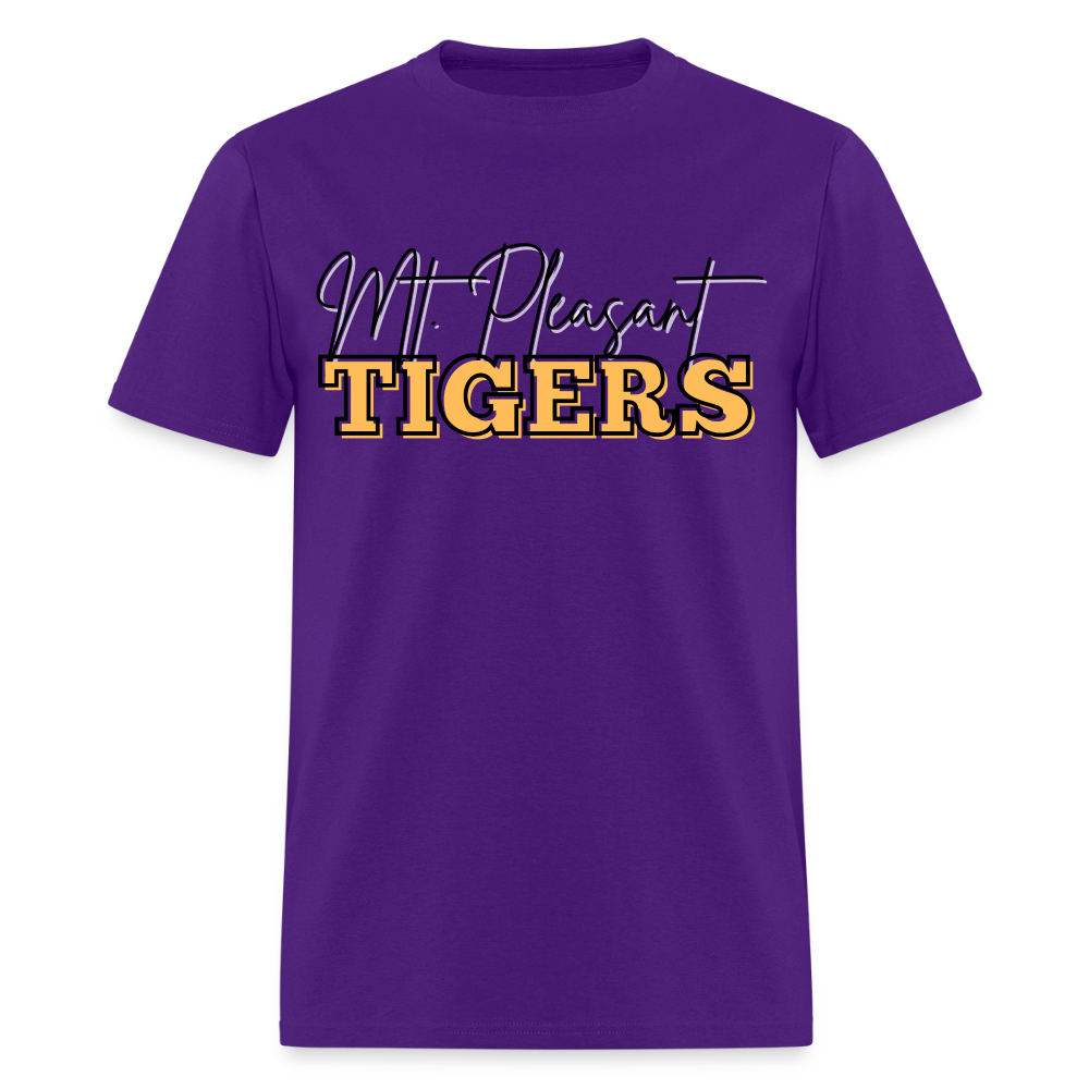 MP Bleed Black and Gold T-Shirt | GILDAN 5000 - purple