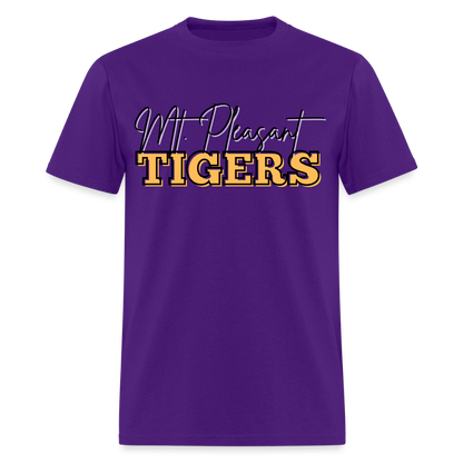 MP Bleed Black and Gold T-Shirt | GILDAN 5000 - purple