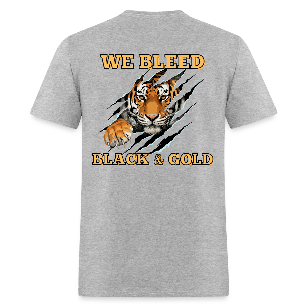 MP Tigers Bleed Black & Gold T-Shirt | GILDAN 5000 - heather gray