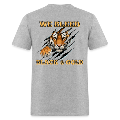 MP Tigers Bleed Black & Gold T-Shirt | GILDAN 5000 - heather gray