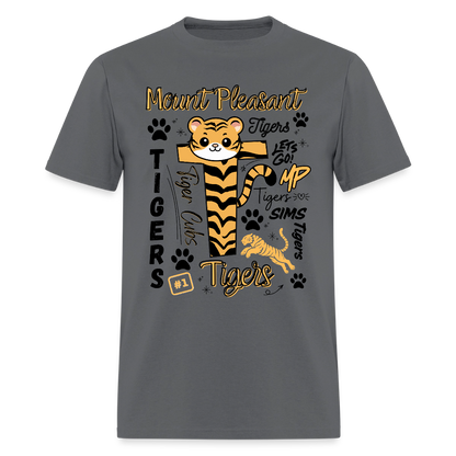 SIMS Tigers Adult T-Shirt | GILDAN 5000 - charcoal