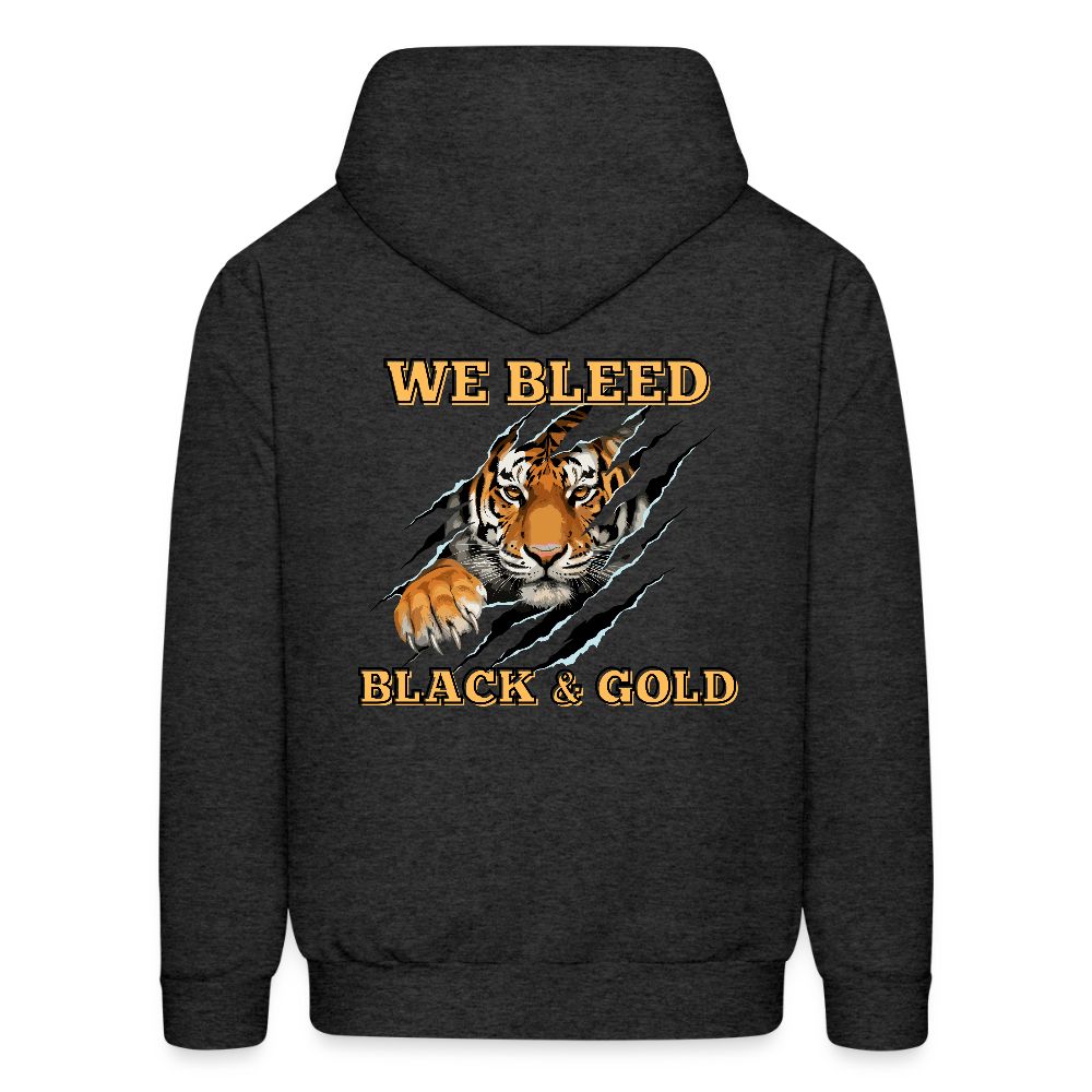 MP Tigers Bleed Black & Gold Men's Hoodie - charcoal grey