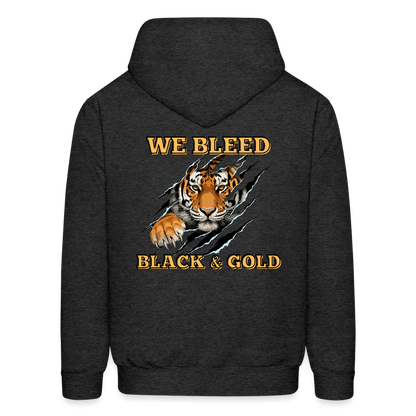 MP Tigers Bleed Black & Gold Men's Hoodie - charcoal grey