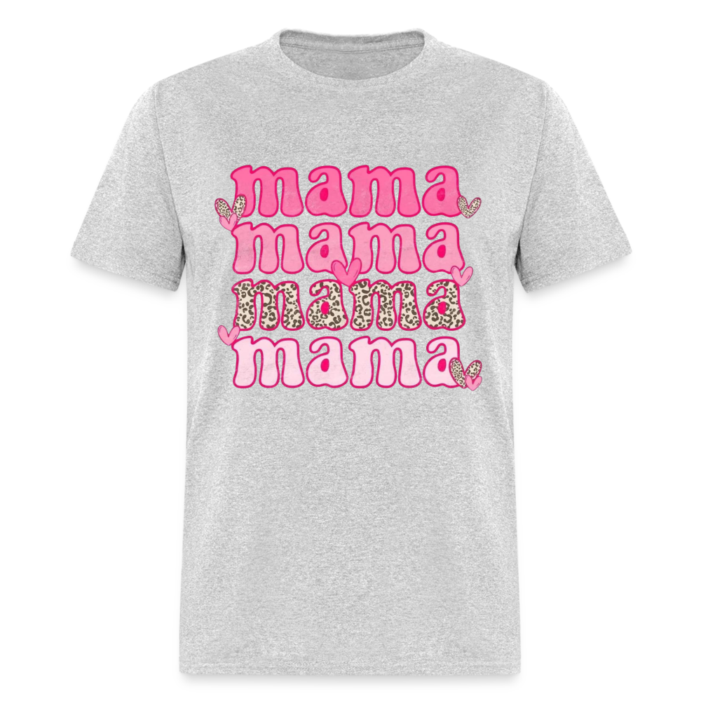 MAMA Hearts Unisex Classic T-Shirt - heather gray