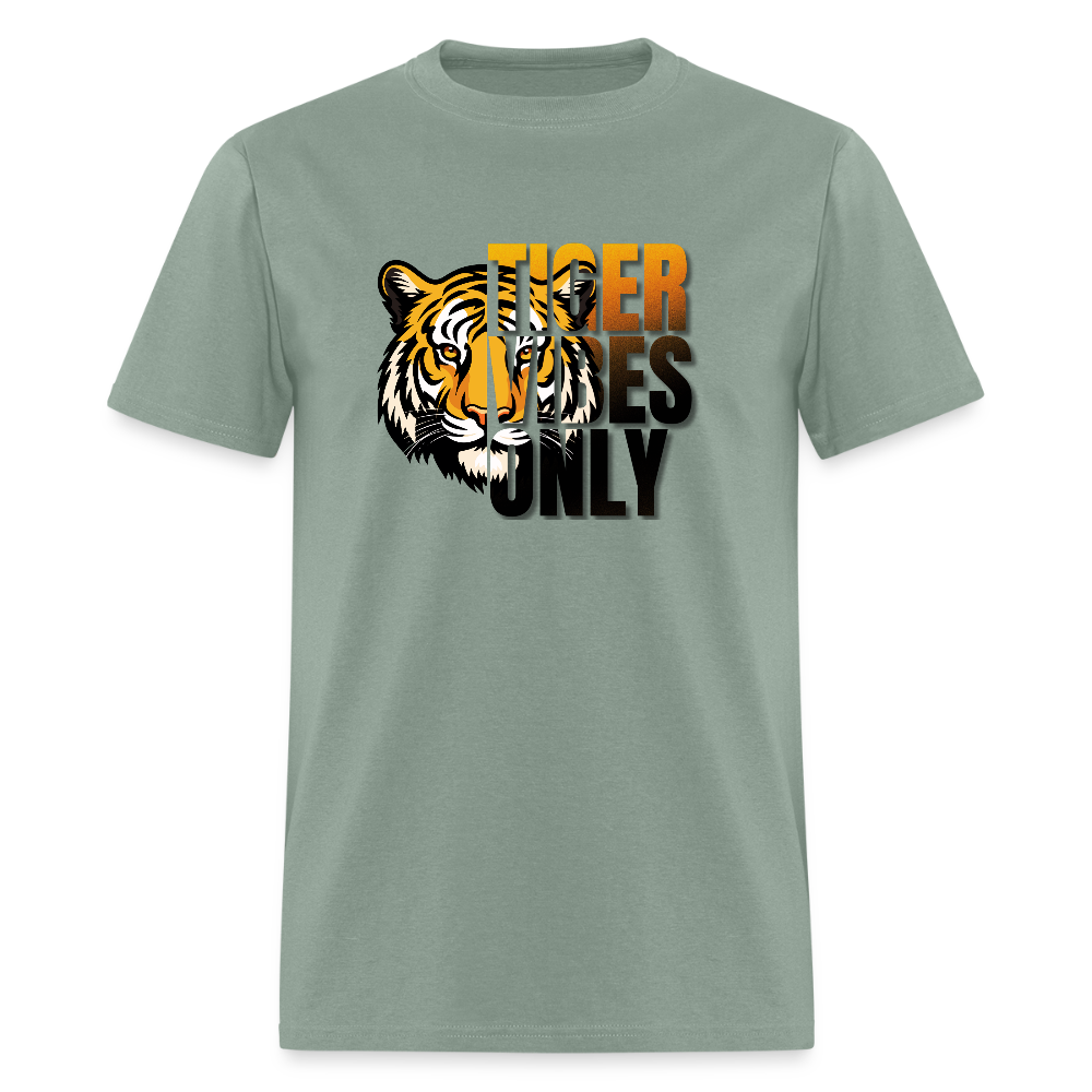 Tiger Vibes Only Black & Gold Classic T-Shirt - sage