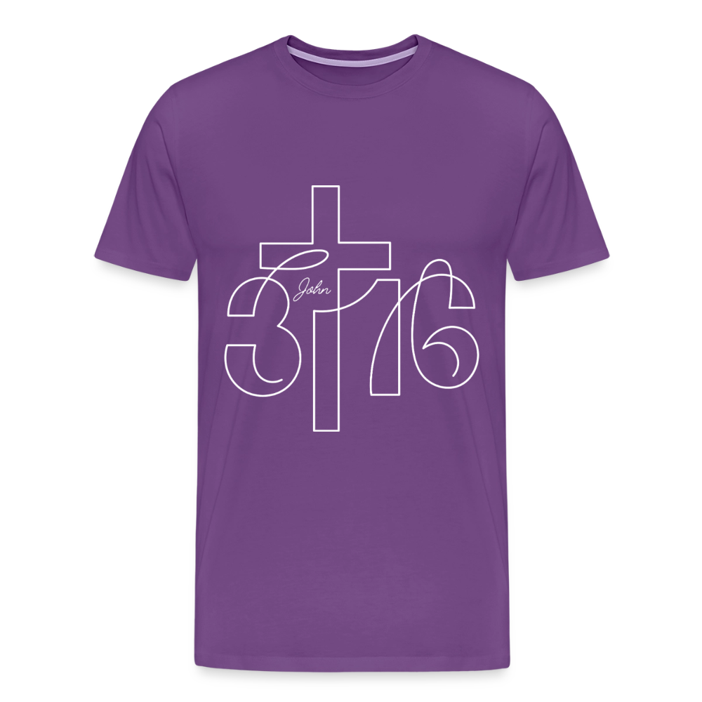 John 3:16 Premium Adult T-Shirt - purple