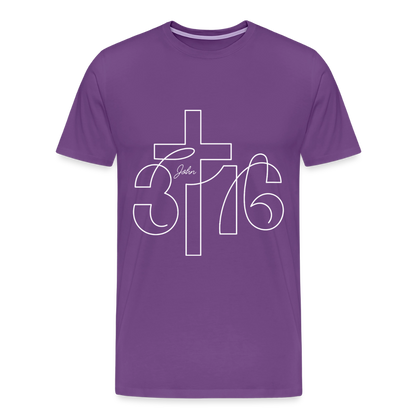 John 3:16 Premium Adult T-Shirt - purple