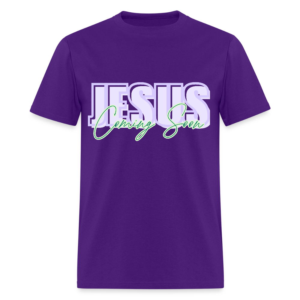 JESUS Coming Soon Unisex Classic T-Shirt - purple