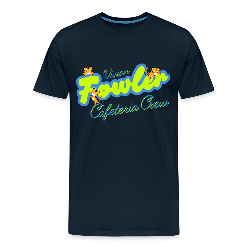 Vivian Fowler Neon Premium Adult T-Shirt - deep navy