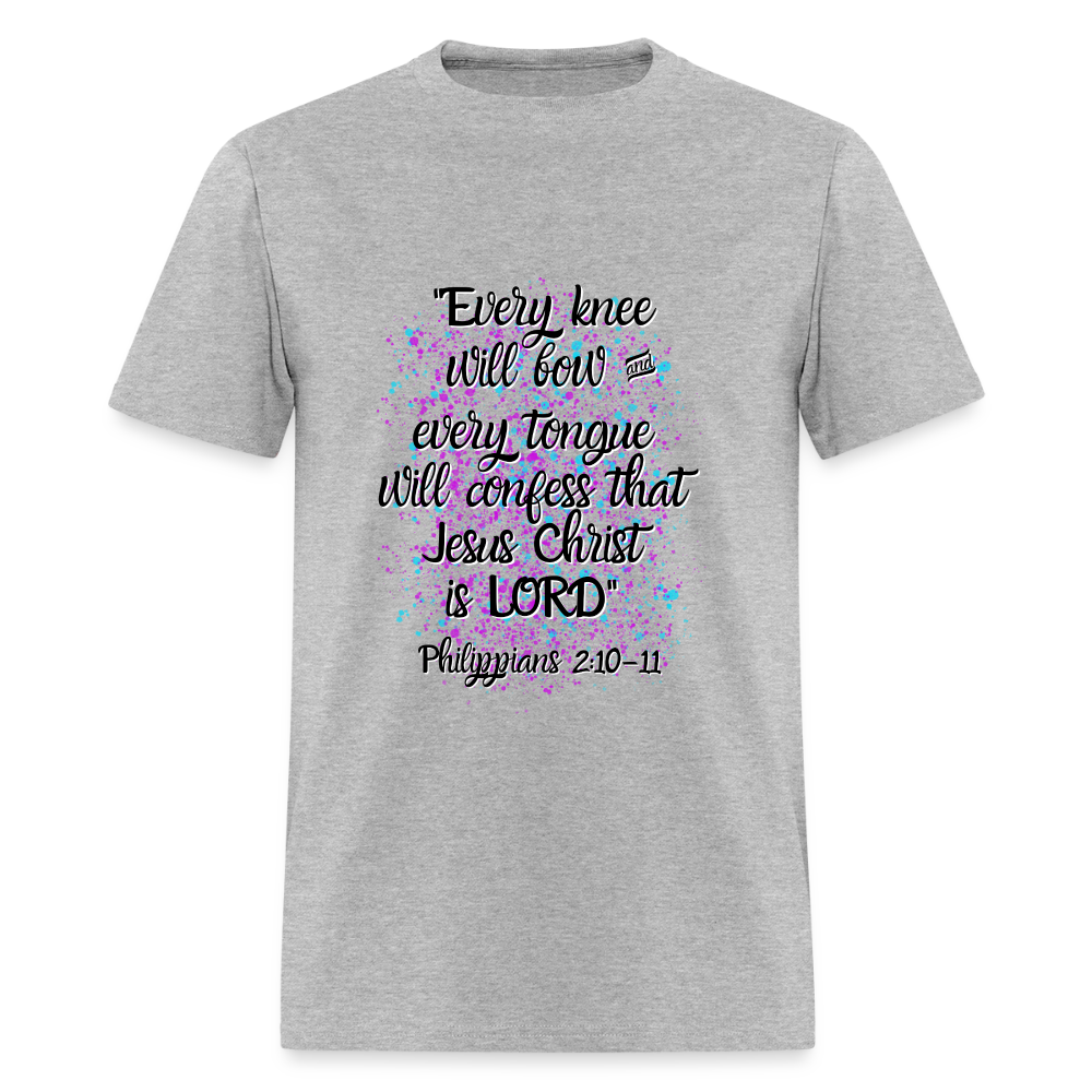 Every Knee and Every Tongue T-Shirt | GILDAN 5000 - heather gray