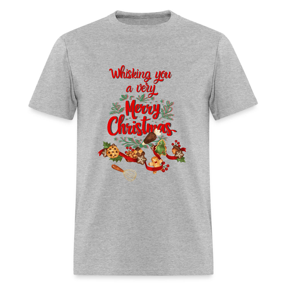 Whisking you a very Merry Christmas T-Shirt | GILDAN 5000 - heather gray