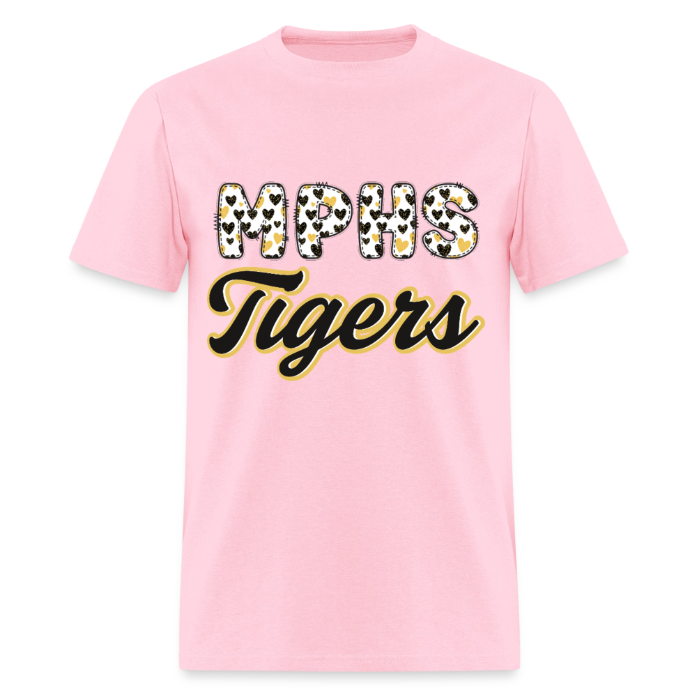 MPHS Tigers Black & Gold Hearts T-Shirt | GILDAN 5000 - pink