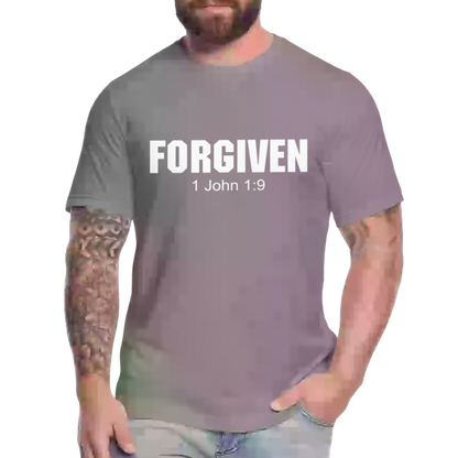 Forgiven 1 John 1:9 Unisex Jersey T-Shirt by Bella + Canvas - slate