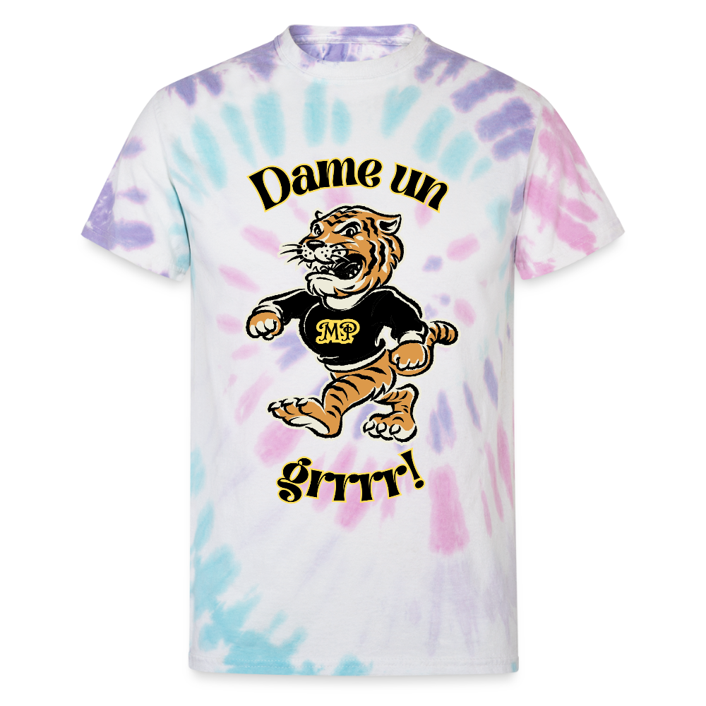 Dame Un Grrr! Unisex Tie Dye T-Shirt - Pastel Spiral