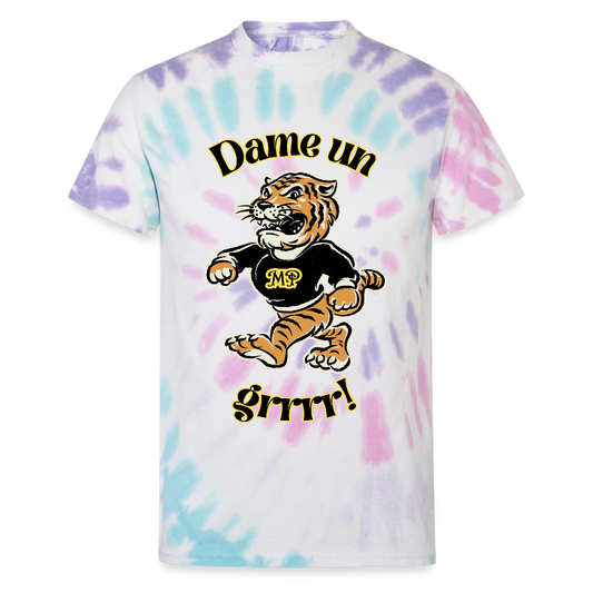 Dame Un Grrr! Unisex Tie Dye T-Shirt - Pastel Spiral
