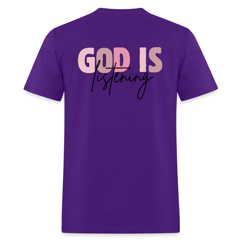 Pray God is Listening T-Shirt | GILDAN 5000 - purple